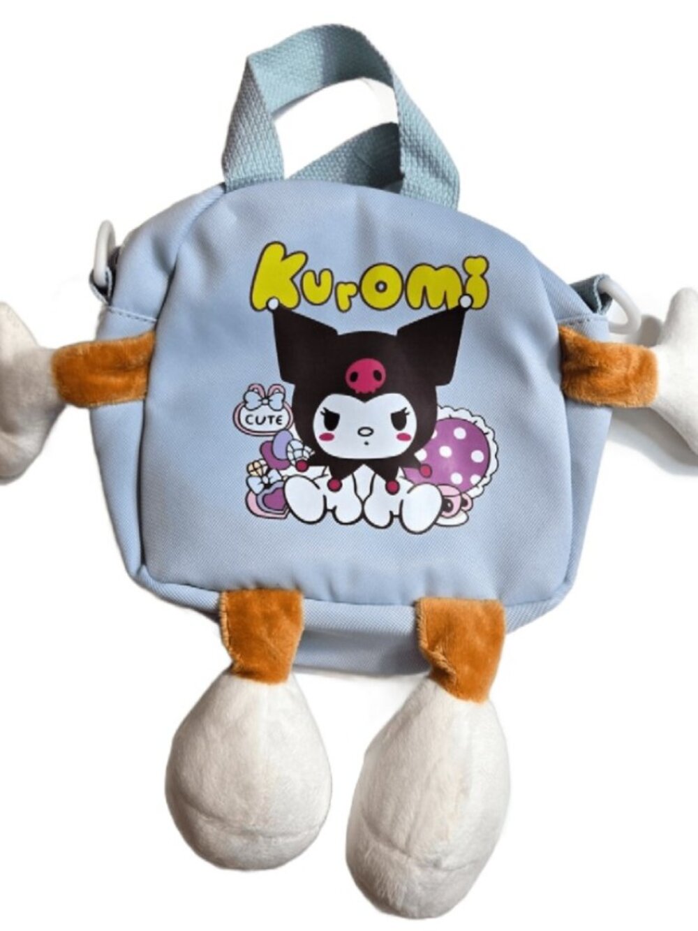 Sanrio Light Blue Kuromi Plush Character Bag